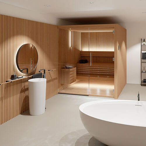 Bathroom view Auroom Libera Glass